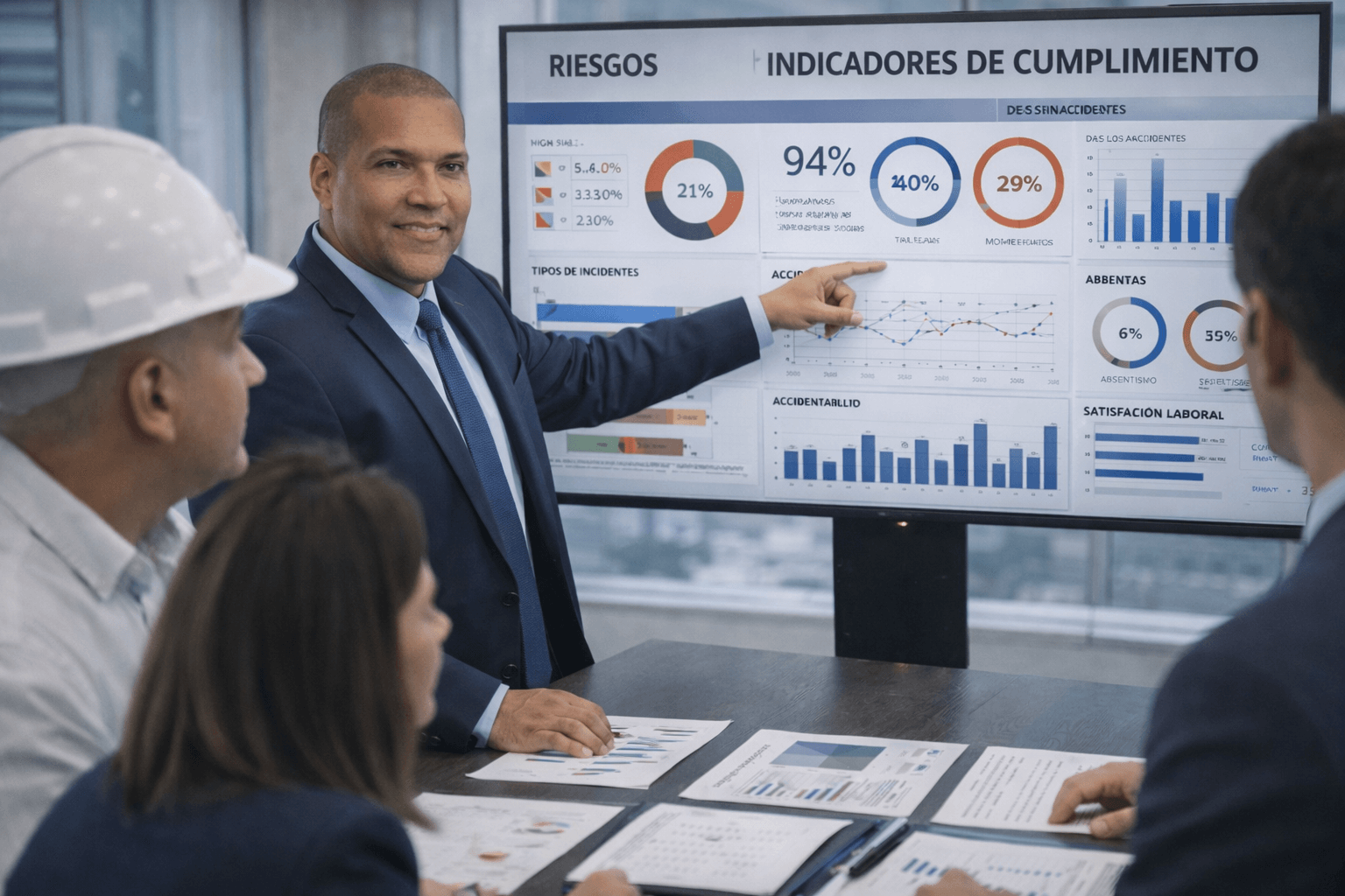 Profesional PESSO presentando metodología